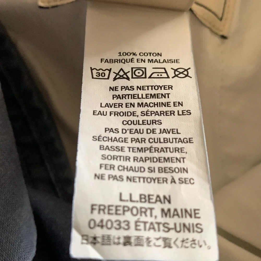 L.L. Bean Vintage New Old Stock Tropic Weight Cargo Comfort Waist Pant In Indigo